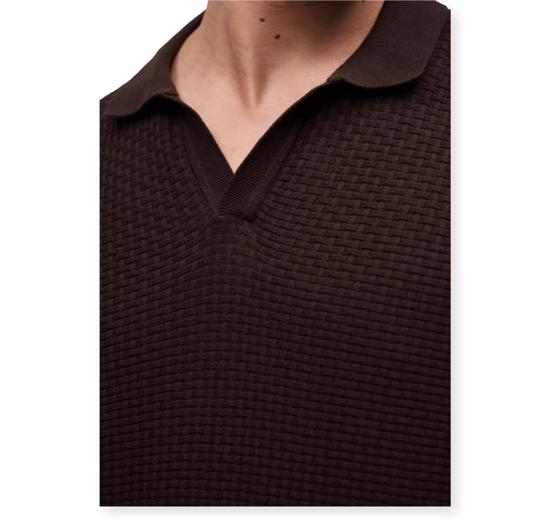 BOSS Polo Uomo In Cotone Elasticizzato Regular Fit H Natalo 50561613 Colore Marrone Scuro