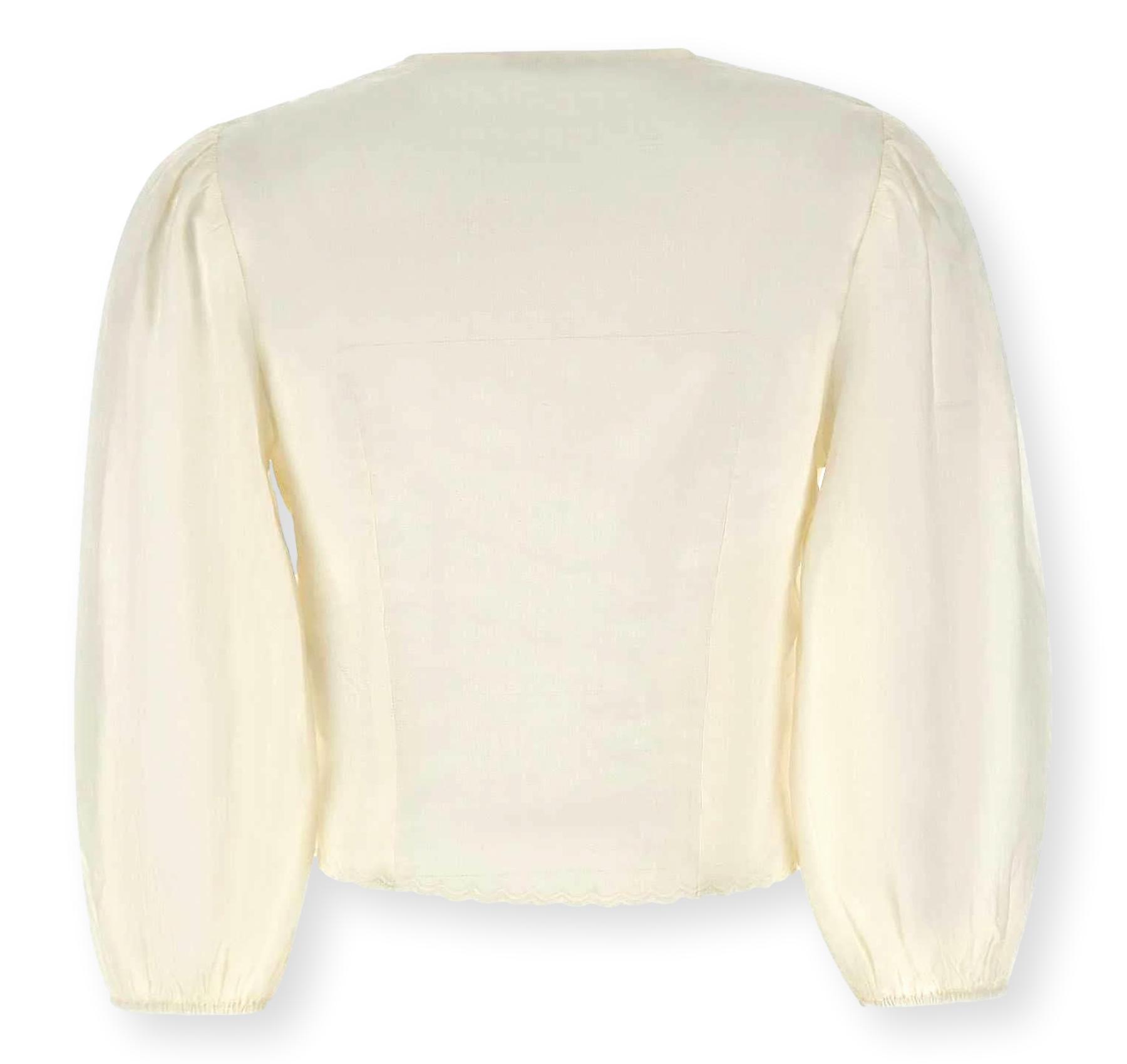 BOSS Blusa Donna Taglio Crop Con Orlo Merlettato C Briketta 50556734 Colore Avorio