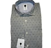 CAMICIA UOMO DE LAMP MOD, SLIM FIT riga con motivo mod. 1840 MADE IN ITALY