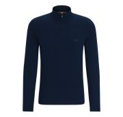 BOSS Maglione In Lana Con Colletto Zip e Logo Modello Marlo 50500782 Colore Blu