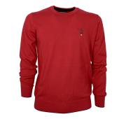 AERONAUTICA MILITARE Maglia Girocollo Uomo Casual In Pura Lana MA1388 Colore Rosso