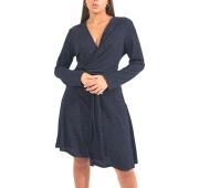 LISA KOTT Abito Donna Elasticizzato 5109 Colore Blu Lurex Linea Curvy Style