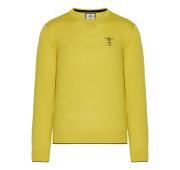 AERONAUTICA MILITARE Maglia Girocollo Uomo Casual E Versatile In Pura Lana MA1388 Colore Giallo
