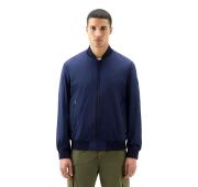 WOOLRICH Bomber in Nylon Elasticizzato Con Finitura Opaca cfwoou0893mrut3107 Maritime Blue