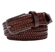 MEYER Citura da Uomo Elastic Leather Belt Materiale Fibra di Cuoio 617/38 Colore Brown