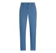 BOSS Pantalone Uomo Chino Slim Fit In Gabardine Di Cotone Elasticizzato 50505392 Colore Celeste