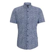 BOSS Camicia Uomo Manica Corta Slim Fit In Jersey Stretch Stampato  P-ROAN-KEN 50514713 Colore Blu