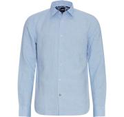 BOSS Camicia Uomo Vestibilita' Casual Lino e Cotone 50513661 Colore Celeste
