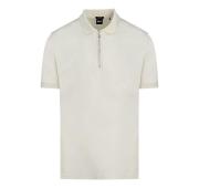 BOSS Polo Da Uomo Mezza Zip Modello Polston 11 50513375 Colore Bianco Latte