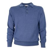 CASHMERE COMPANY Maglia Uomo Modello Polo IU204907 159 Lana e Cashmere Colore Bluett