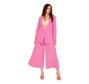 LISA KOTT Tailleur Con Giacca Monopetto e Gonna Pantalone 5152 Colore Magenta