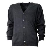 BRAMANTE Cardigan Merino Triplo Ritorto Regular Fit Grigio 102005 TG. 52