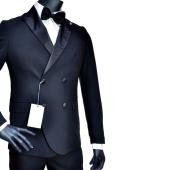 ALESSANDRO GILLES Smoking Linea Giovane Cerimonie Feste 18 Anni Slim Fit adpt
