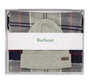 BARBOUR Cappello e Sciarpa Uomo Set Regalo Swinton e Galingale Gift MGS0079TN27 Tartan Grigio