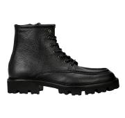 BOSS Stivaletti in Pelle Martellata Con Mascherina e Vaschetta Dettagli Modello Julyo_Halb_gr  50529273 Colore Nero
