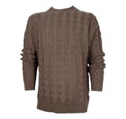 CASHMERE COMPANY Maglia a Treccia Uomo Cashmere e Lana IU721 1214 Colore  Marrone