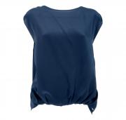 WOOLRICH Blusa Donna  Silk  Jersy Tee WWTEE1123 NS90 Colore Blu In Seta