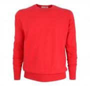 CASHMERE COMPANY Maglia Girocollo Uomo 333 Cotone Cashmere e Seta Slim fit Colore Rosso