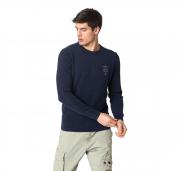 AERONAUTICA MILITARE Maglia Girocollo in Cotone Punto Riso MA1394 Colore Blu Navy