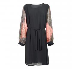 LISA KOTT Abito Donna Curvy Style Colore Salmone Nero Made in Italy