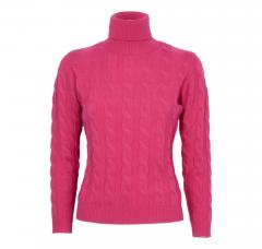 CASHMERE COMPANY Dolcevita Treccia Donna ID203114 1219 Cashmere e Lana Fuxia