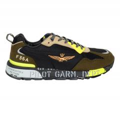 AERONAUTICA MILITARE Scarpa Running Sneakers Uomo SC276 Pilot Colore Green Black