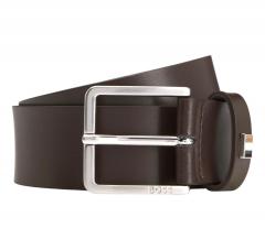 BOSS Cintura Uomo Ther Flag E Sz35 50486839 Pelle Marrone Scuro
