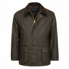Barbour Giacca Uomo in Cera Classic Bedale Wax Olive MWX0010OL71 Cotone Cerato