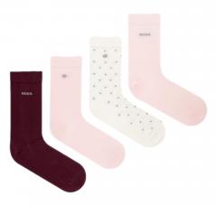 BOSS Calzini Donna Altezza Regolare Con Dettagli Con Logo 4P RS GiftShine 50546742 Colore Rosa