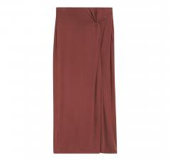 BOSS Gonna Donna Lunga In Jersey Con Dettaglio Drappeggiato Twist C Enature 50558795 Colore Rosso Mattone