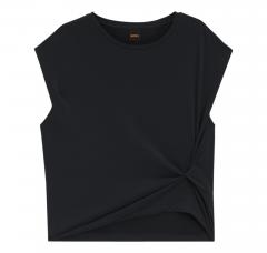 BOSS T Shirt Donna In Jersey Con Dettaglio Twist Laterale C Ebony 50553458 Colore Nero