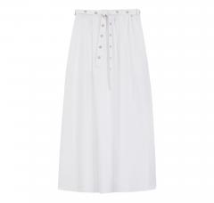 BOSS Gonna Donna Maxi In Popeline Di Cotone Con Cintura Ad Occhielli C Vidol 50559088 Colore Bianco