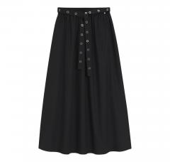 BOSS Gonna Donna Maxi In Popeline Di Cotone Con Cintura Ad Occhielli C Vidol 50559088 Colore Nero