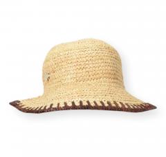 BOSS Cappello Donna In Rafia Con Logo Dorato Danika CR 50562247 Colore Beige