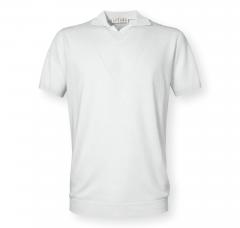 CASHMERE COMPANY Polo Uomo In Cotone E Lino C26S18 Colore Bianco 102