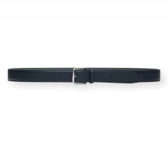 BOSS Cintura Uomo in Pelle Italiana con Fibbia Argento Navya St Sz35 50553388 Colore Blu