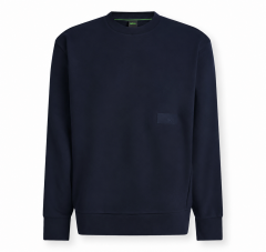 BOSS Felpa Uomo Girocollo In Cotone SW Crewneck 50564103 Colore Blu Scuro