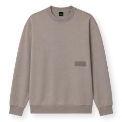BOSS Felpa Uomo Girocollo In Cotone SW Crewneck 50564103 Colore Beige