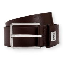 BOSS Cintura Uomo in Pelle Italiana con Fibbia Logo Elio Sz35 50529898 Colore Marrone