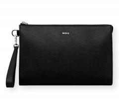 BOSS Borsa Uomo in Pelle con Zip Northon Clutch 50572464 Colore Nero