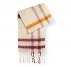 BARBOUR Sciarpa Donna Isla Tartan Boucle LSC0293TN30 Colore Avorio Tartan
