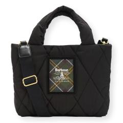 BARBOUR Connie Mini Borsa Tote Donna Trapuntata Nera con Tracolla LBA0551BK311