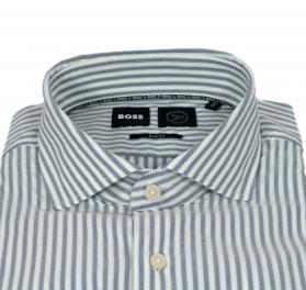 BOSS Camicia Uomo Slim Fit a Righe P-HANK-spread-C1-222 5050
