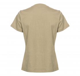 PINKO T-Shirt Donna Quentin Jersey Logo Birds Ricamo Borchie