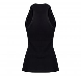 PINKO Canottiera Donna Distinto Costina Di Cotone Con Logo Z
