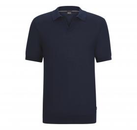 BOSS Polo Uomo Stile Maglia In Misto Cotone Con Colletto Ape