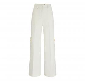 BOSS Pantalone Donna Cargo Straight Fit In Misto Cotone TENE