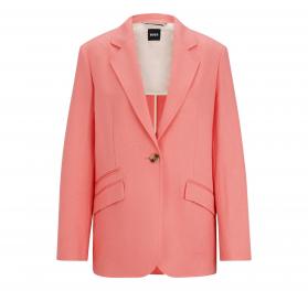 BOSS Giacca Donna Over Relaxed Fit In Twill Di Misto Lino JO