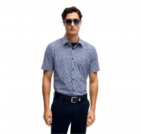 BOSS Camicia Uomo Manica Corta Slim Fit In Jersey Stretch St