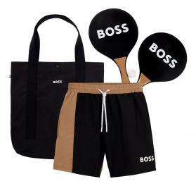 BOSS Set Con Boxer Da Mare Borsa e Racchettoni e Pallina Mod